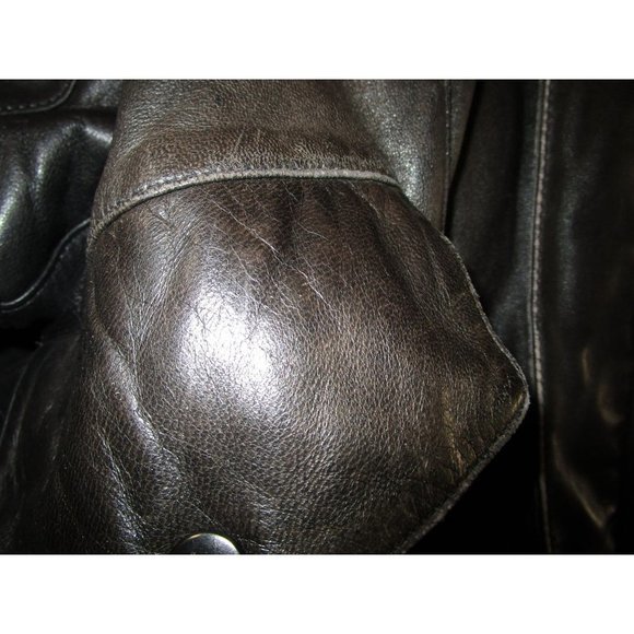 Italiano Leather Jacket Mens XL Vintage 1980s Hong Kong Lined GUC Minor Damage - Picture 15 of 16